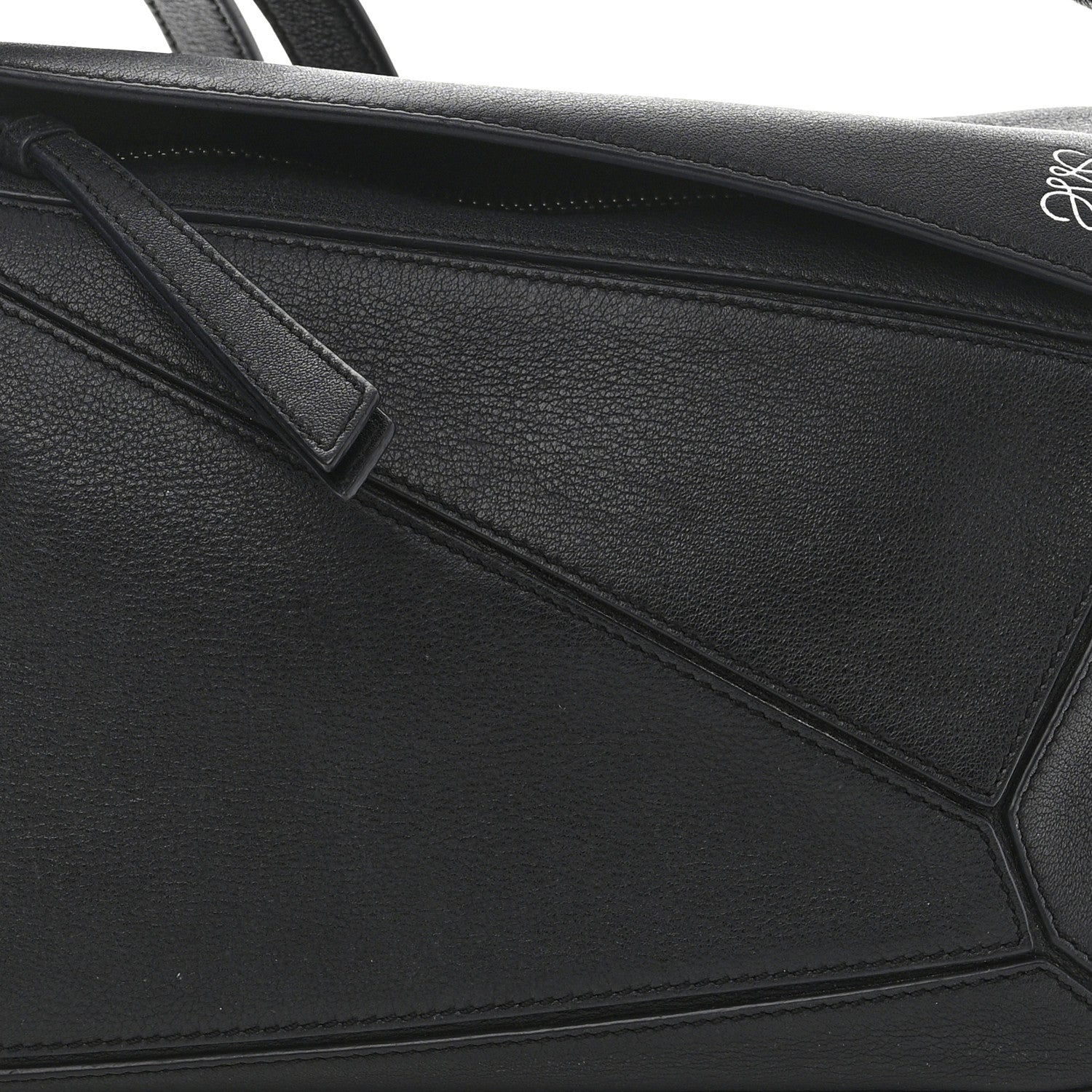 Loewe Calfskin Small Puzzle Bag Black 8 of 11