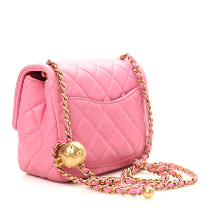 Chanel Lambskin Quilted Mini Pearl Crush Flap Pink 3 of 12