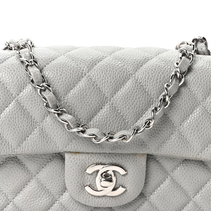 Chanel Caviar Quilted Mini Rectangular Flap Light Grey 8 of 11