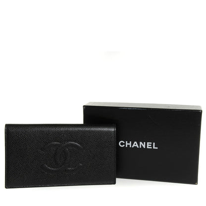 Chanel Caviar Timeless CC Yen Wallet Black 5 of 9