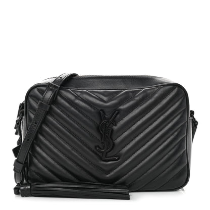 Saint Laurent Calfskin Matelasse Monogram Monochrome Lou Camera Bag Black 1 of 11