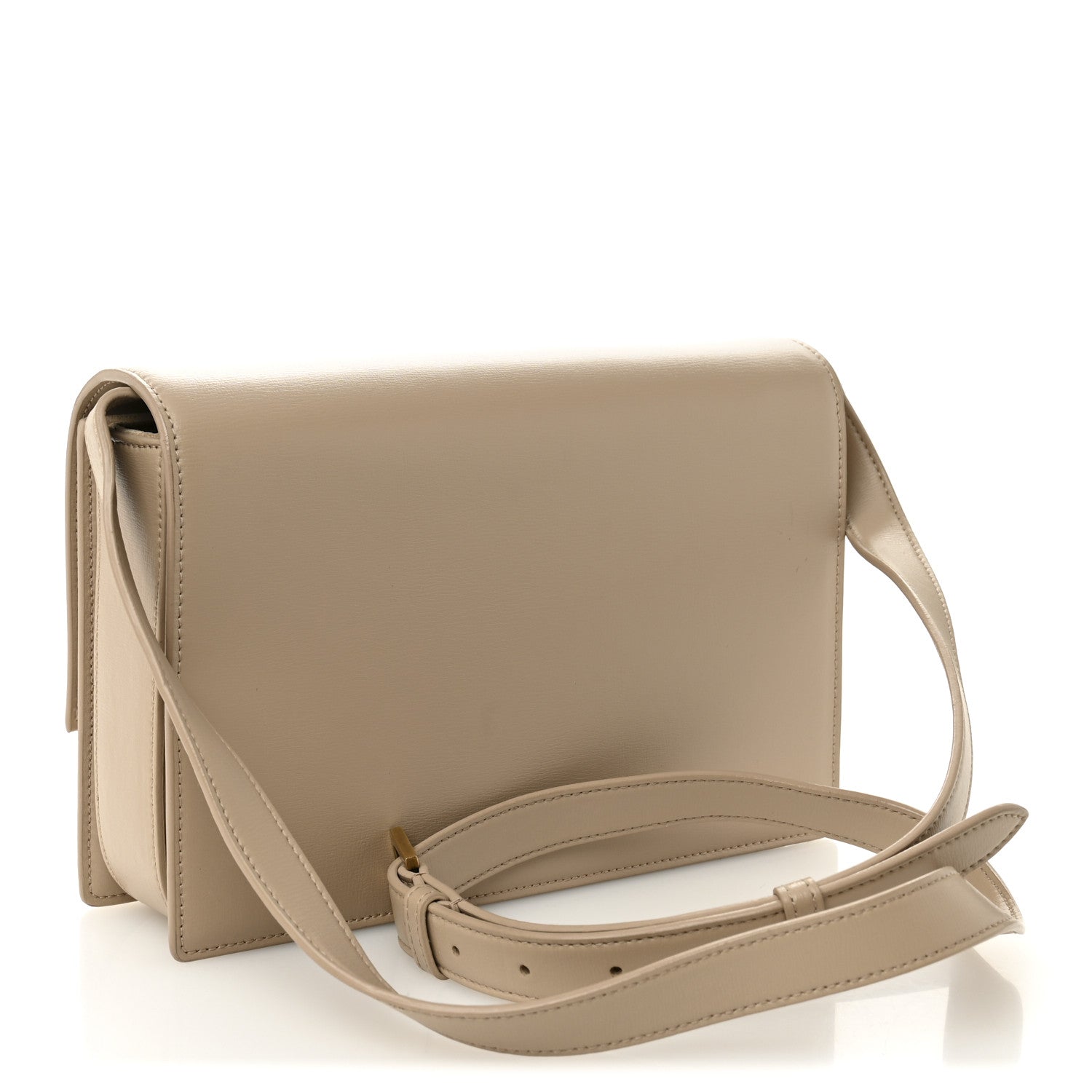 Saint Laurent Smooth Calfskin Suede Medium Bellechasse Bag Dark Beige 3 of 10
