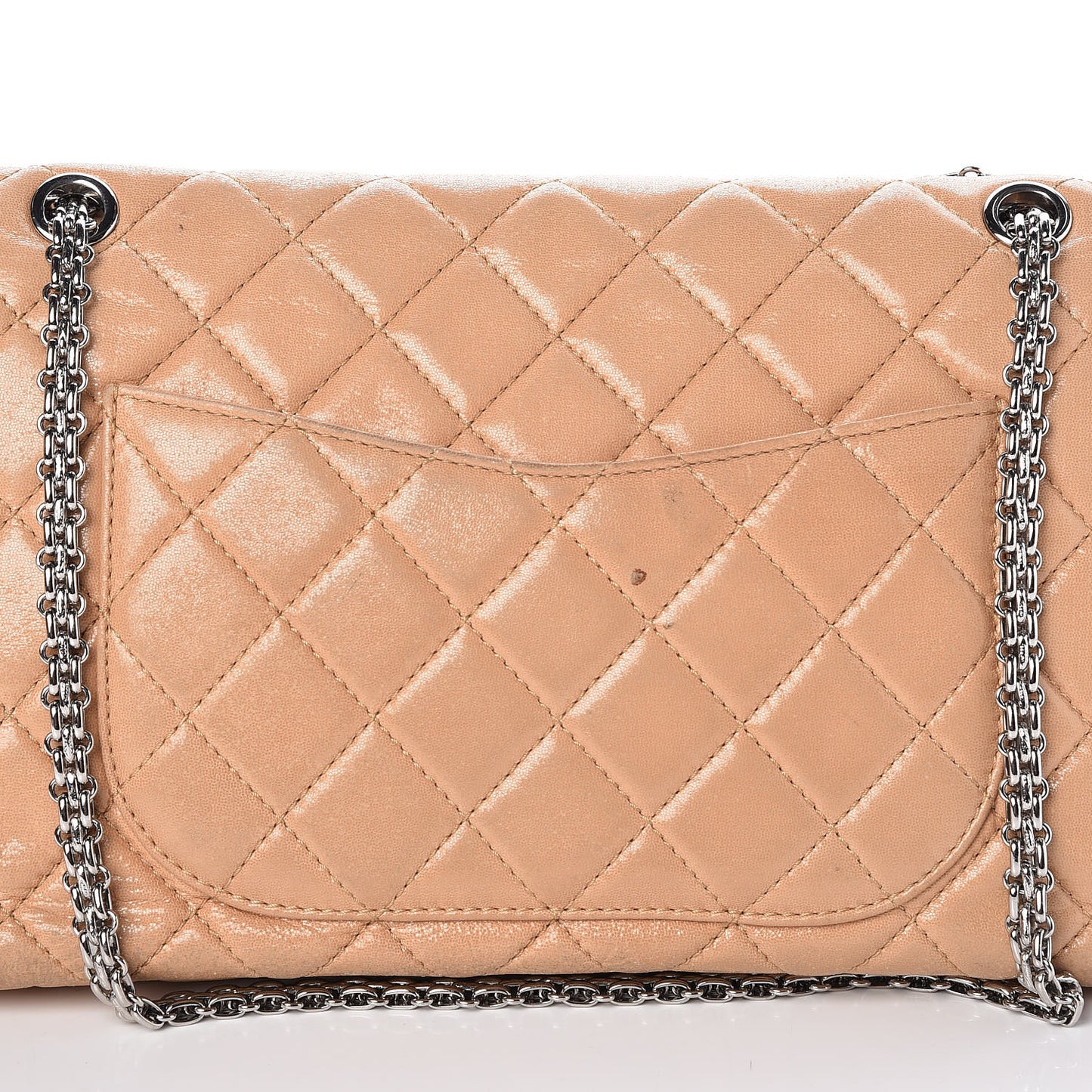 Iridescent Calfskin Quilted 2.55 Reissue 227 Flap Beige