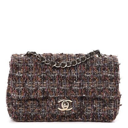 Chanel Tweed Quilted Mini Rectangular Flap Beige 1 of 11