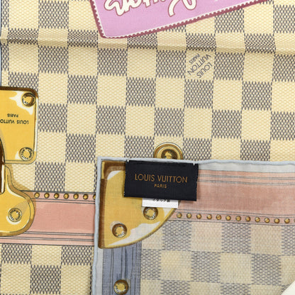 Louis Vuitton Cotton Damier Azur Summer Trunk Bandana Scarf 3 of 3
