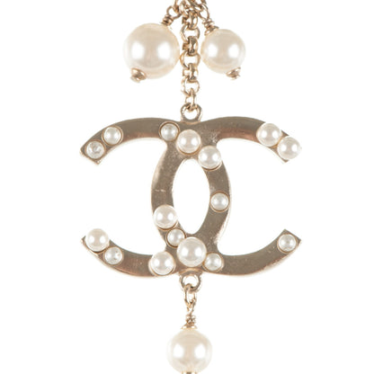Chanel Enamel Pearl CC Long Necklace Gold 3 of 5