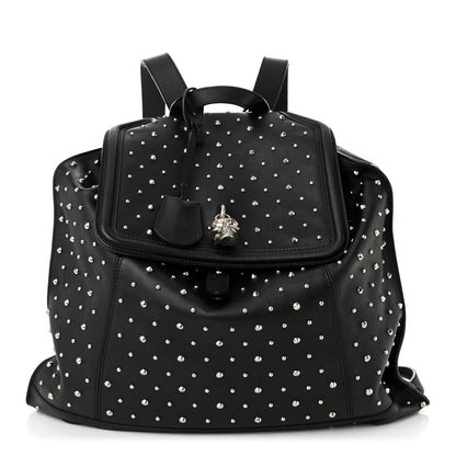 Alexander McQueen Calfskin Studded Padlock Backpack Black 1 of 11