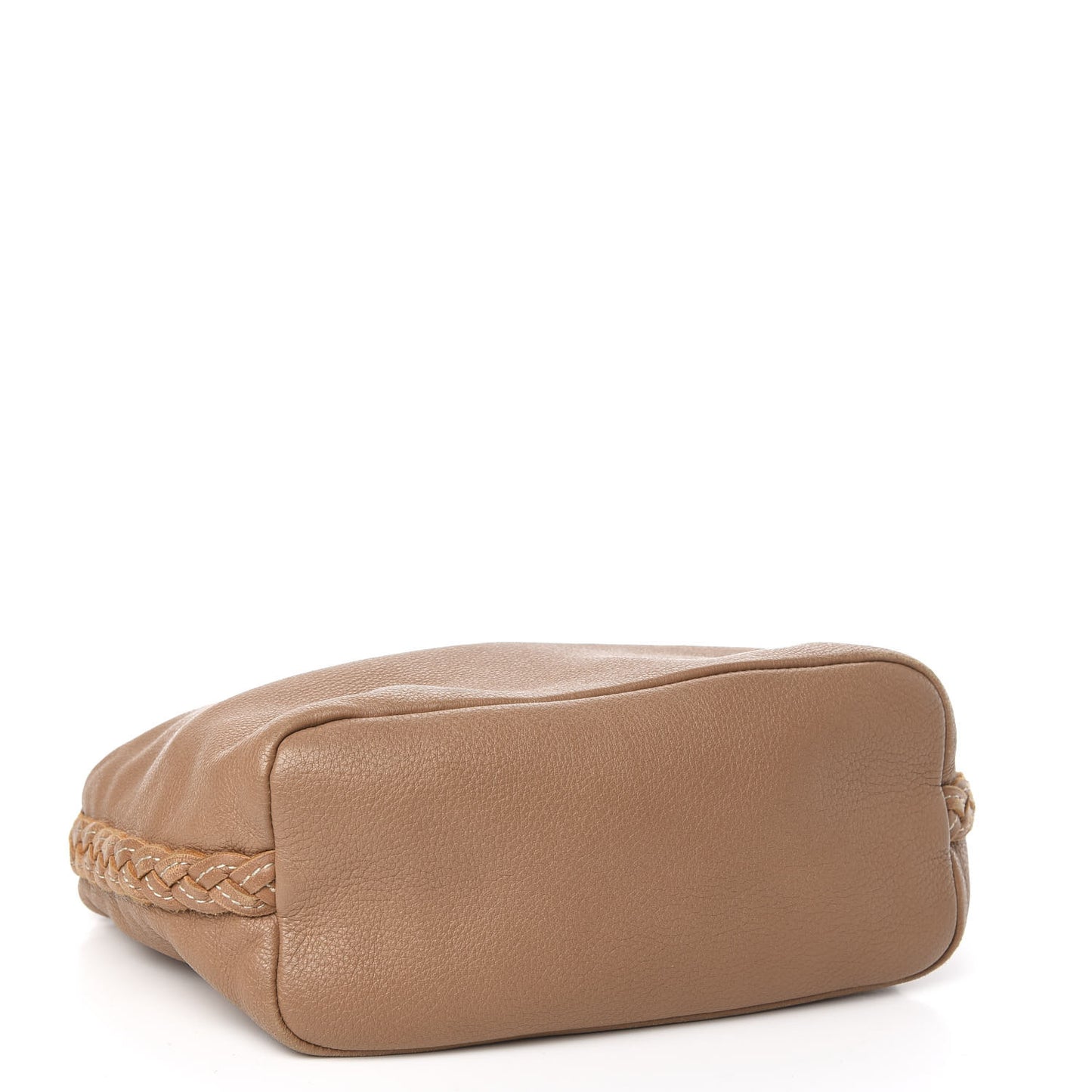 Cervo Deerskin Braided Shoulder Bag Camel