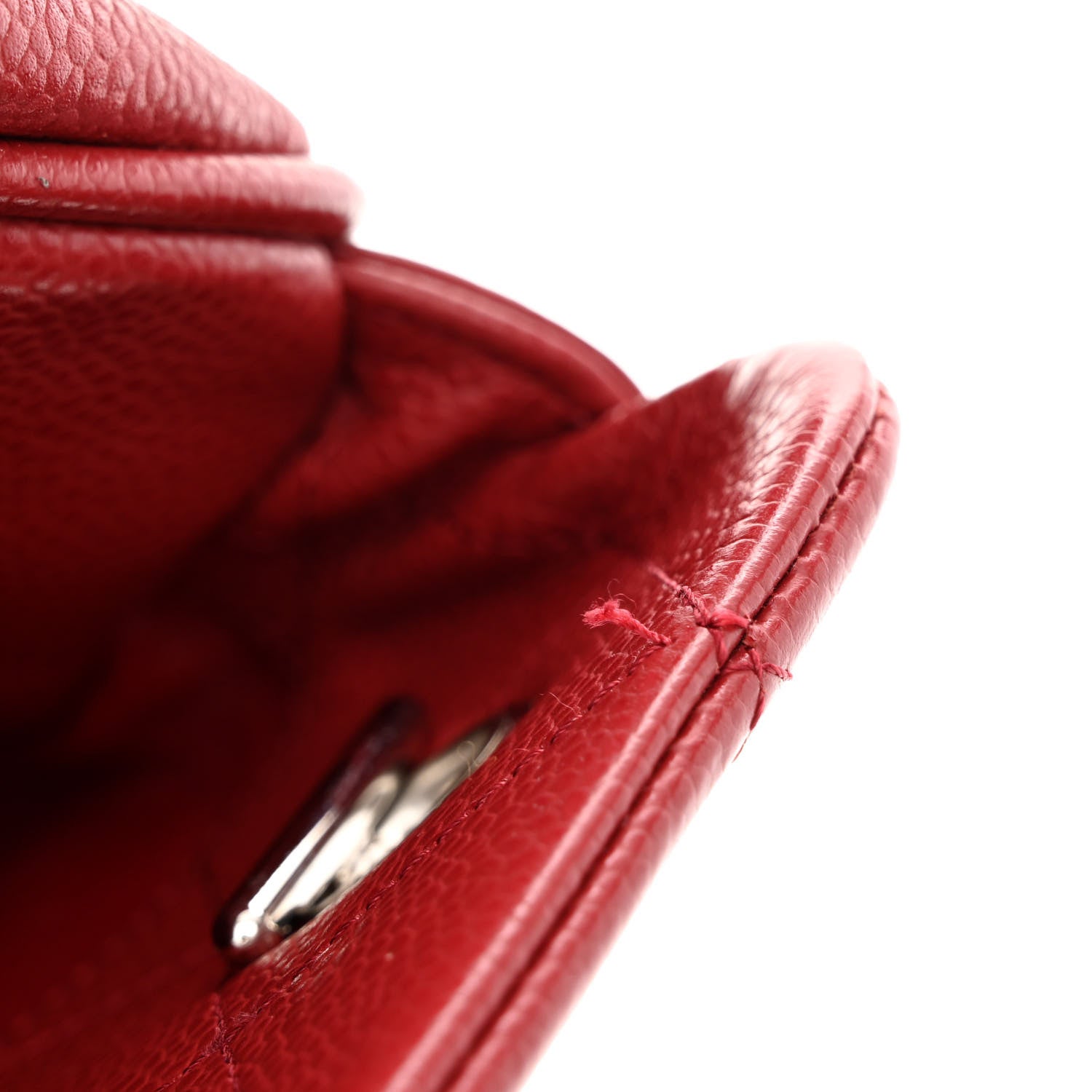 Chanel Caviar Quilted Bijoux Chain Shopping Tote Red 14 of 16