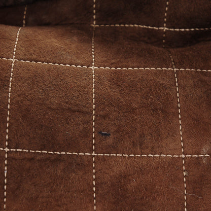 Chanel Shearling Suede Stiched CC Tote Dark Brown 8 of 11