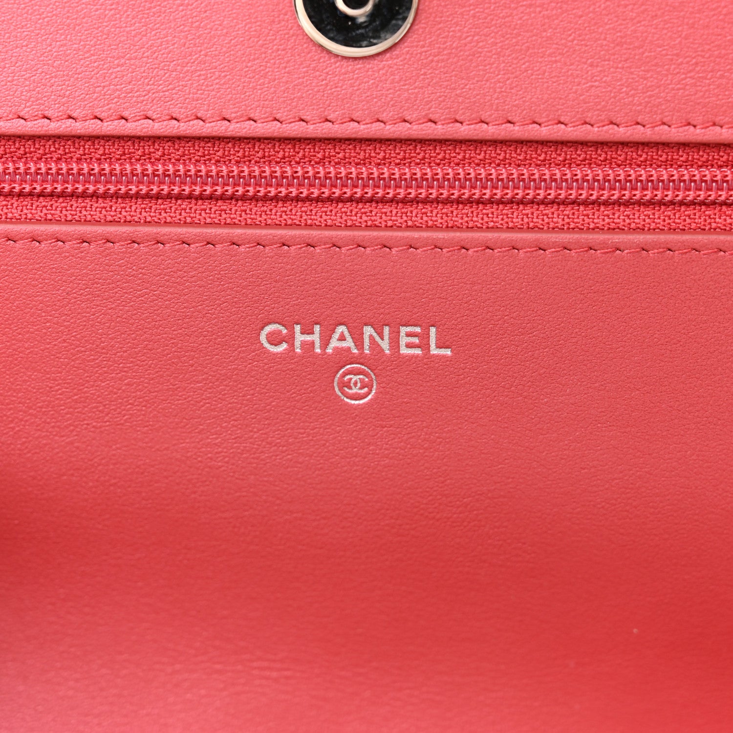 Chanel Goatskin Camellia Embossed Wallet On Chain WOC Pink 6 of 12