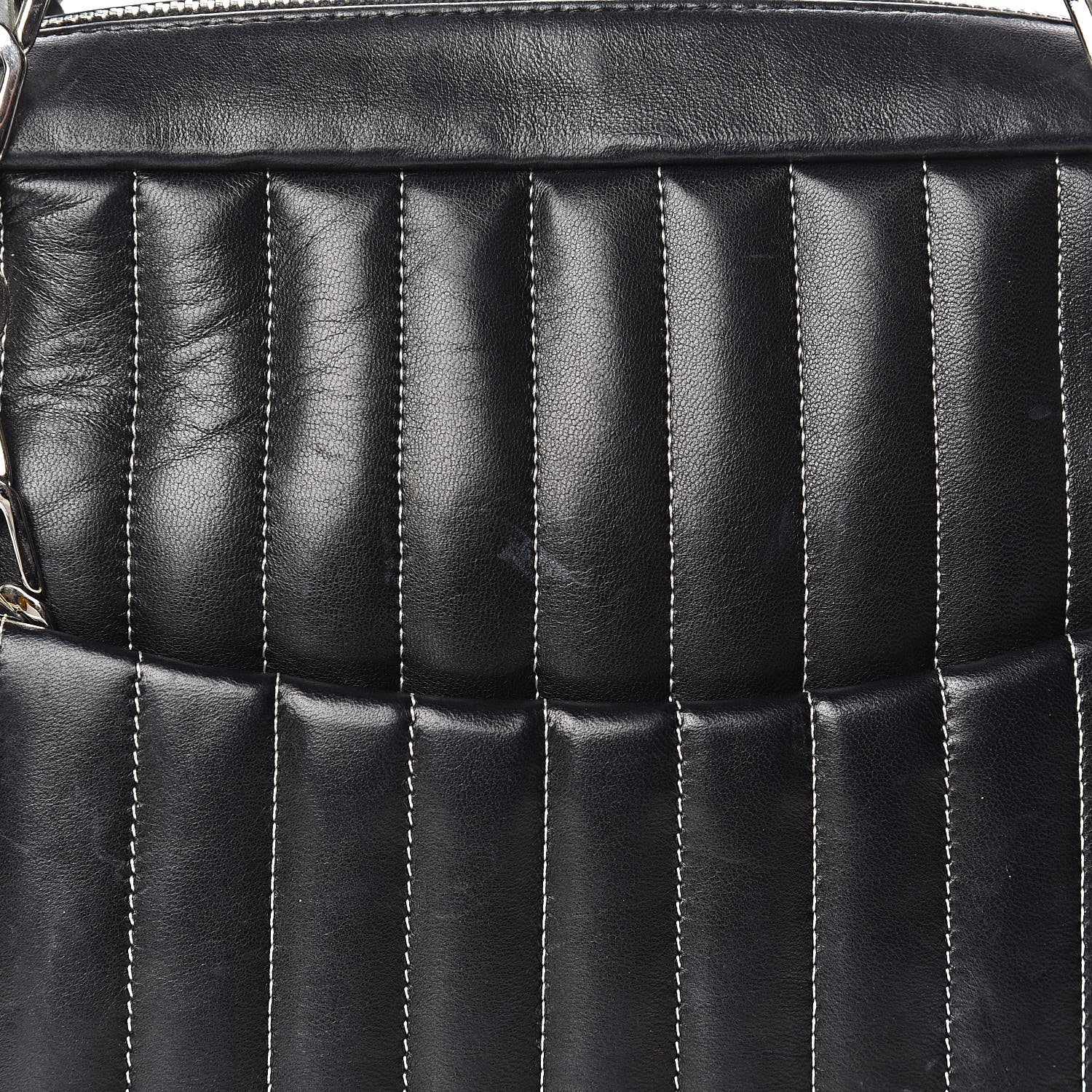 Chanel Lambskin Vertical Quilted Mademoiselle Camera Case Black 14 of 14