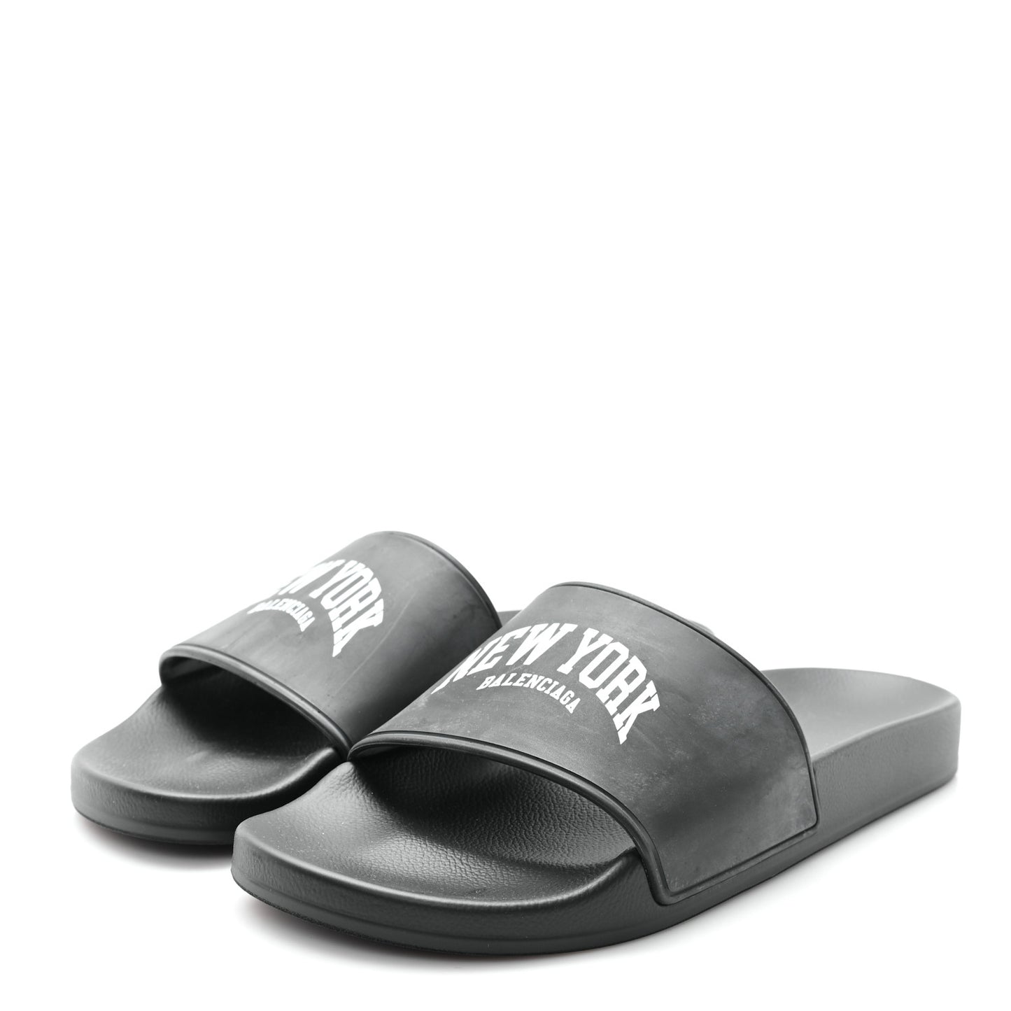 Rubber New York Pool Slide Sandals 40 Black