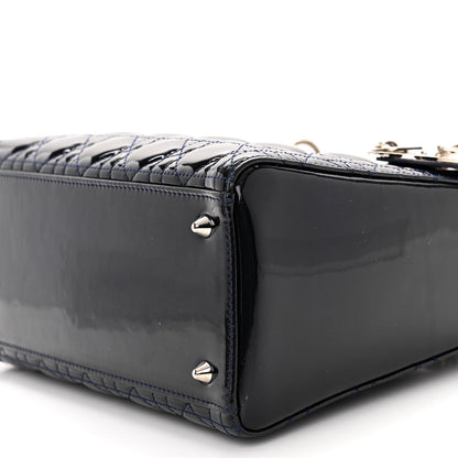 Christian Dior Patent Cannage Medium Lady Dior Navy Blue 9 of 9