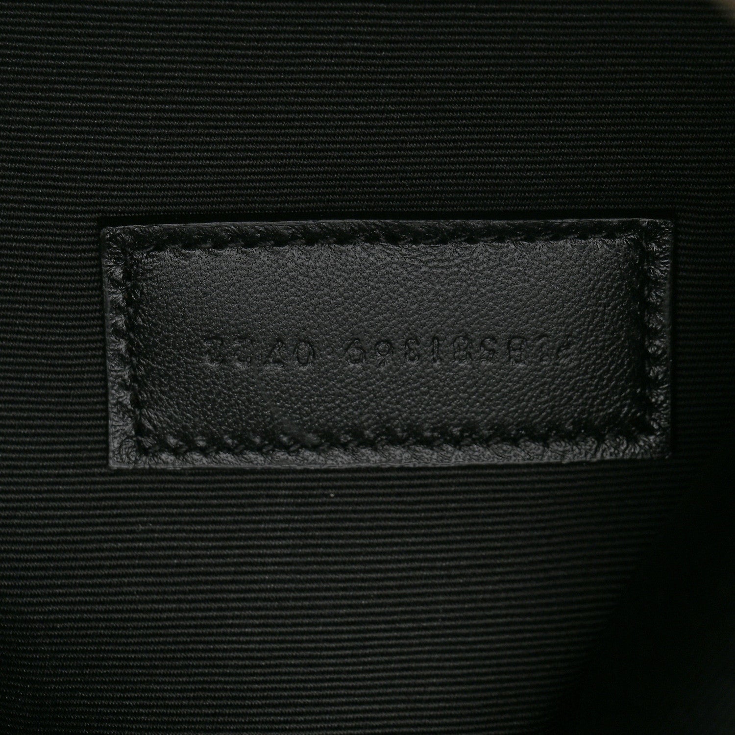 Saint Laurent Linen Canvas Rive Gauche Zipped Pouch Black 7 of 9