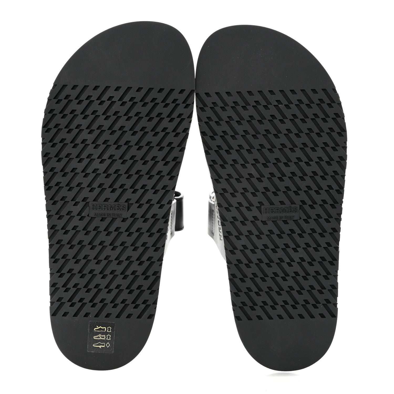 Hermes Calfskin Womens Chypre Sandals 37 Black 5 of 9
