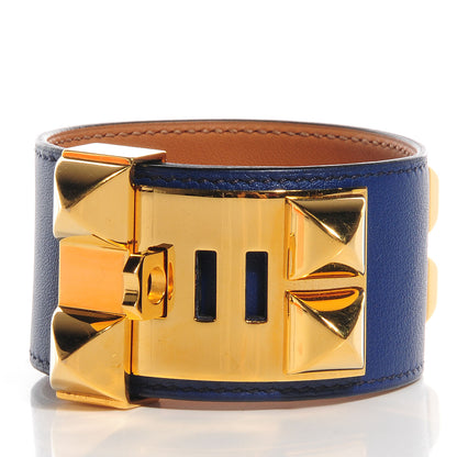 Hermes Swift Collier de Chien CDC Bracelet Large Bleu Saphir 4 of 7