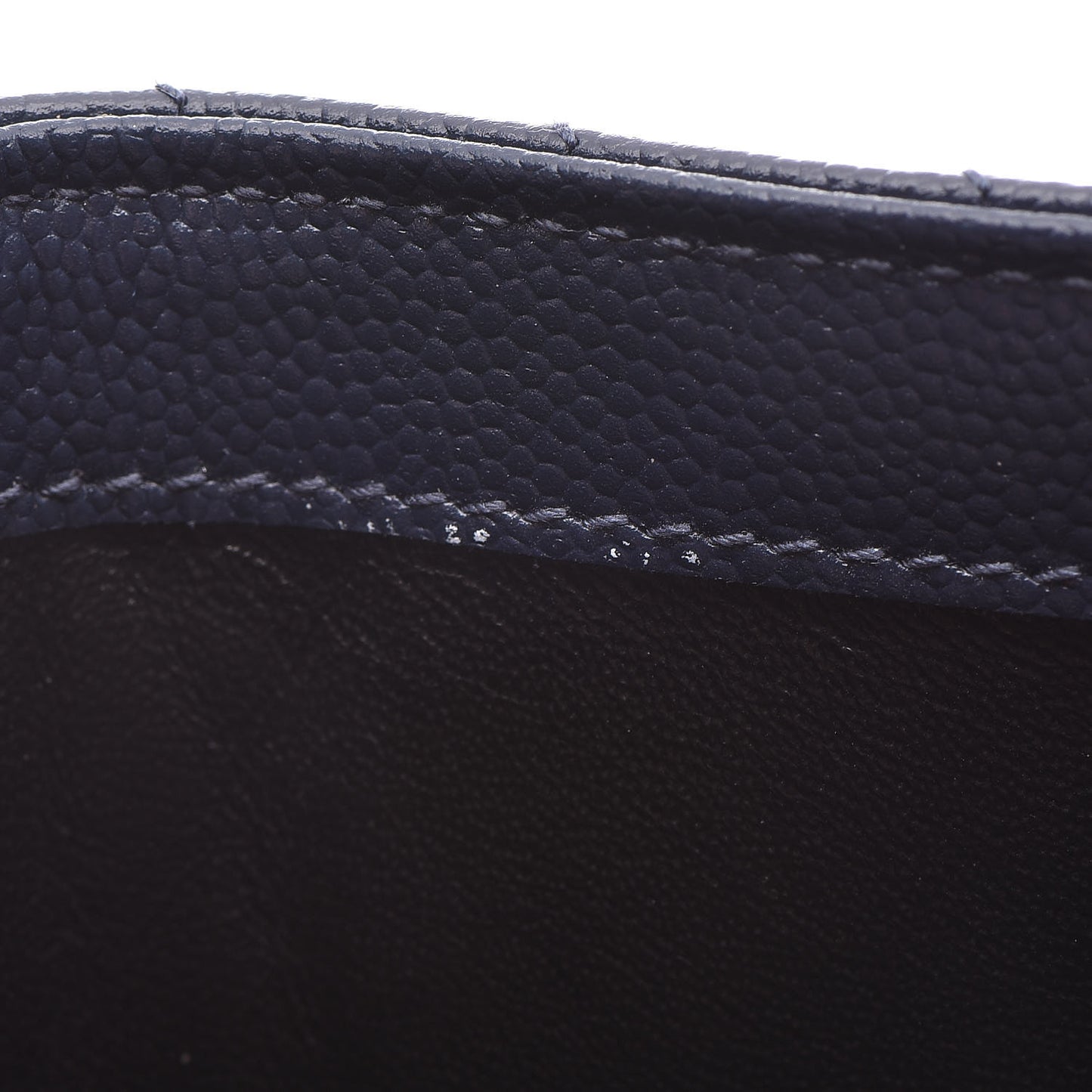Grain De Poudre Matelasse Chevron Monogram Zipped Card Case Navy