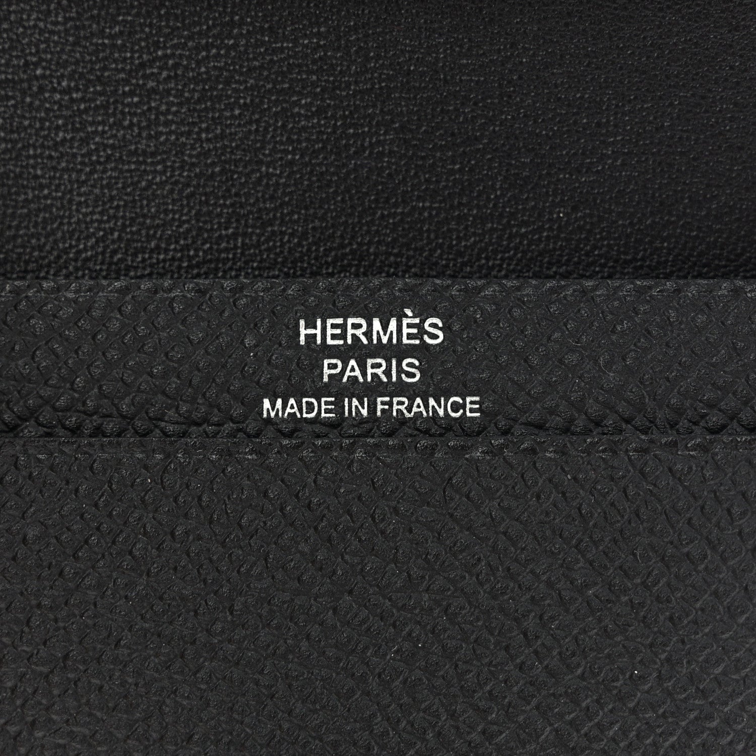 Hermes Epsom Monochrome Bearn Card Holder Wallet Black 6 of 8