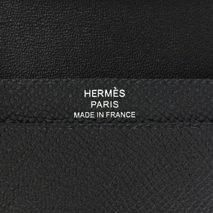 Hermes Epsom Monochrome Bearn Card Holder Wallet Black 6 of 8