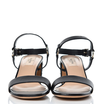 Valentino Garavani Calfskin Nappa Rockstud Spike 60mm Ankle Strap Sandals 40 Black 2 of 10