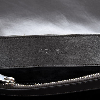 Saint Laurent Calfskin Y Quilted Monogram Medium Loulou Chain Satchel Earth 6 of 6