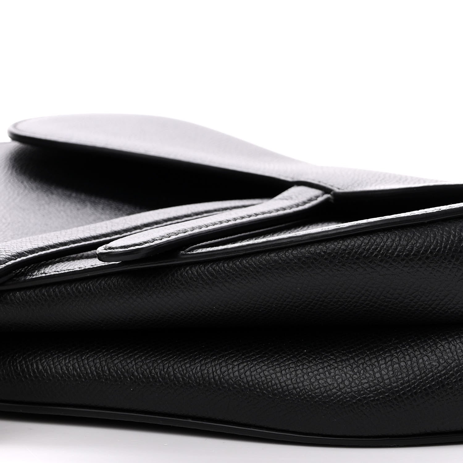 Christian Dior Grained Calfskin Saddle Bag Black 11 of 11