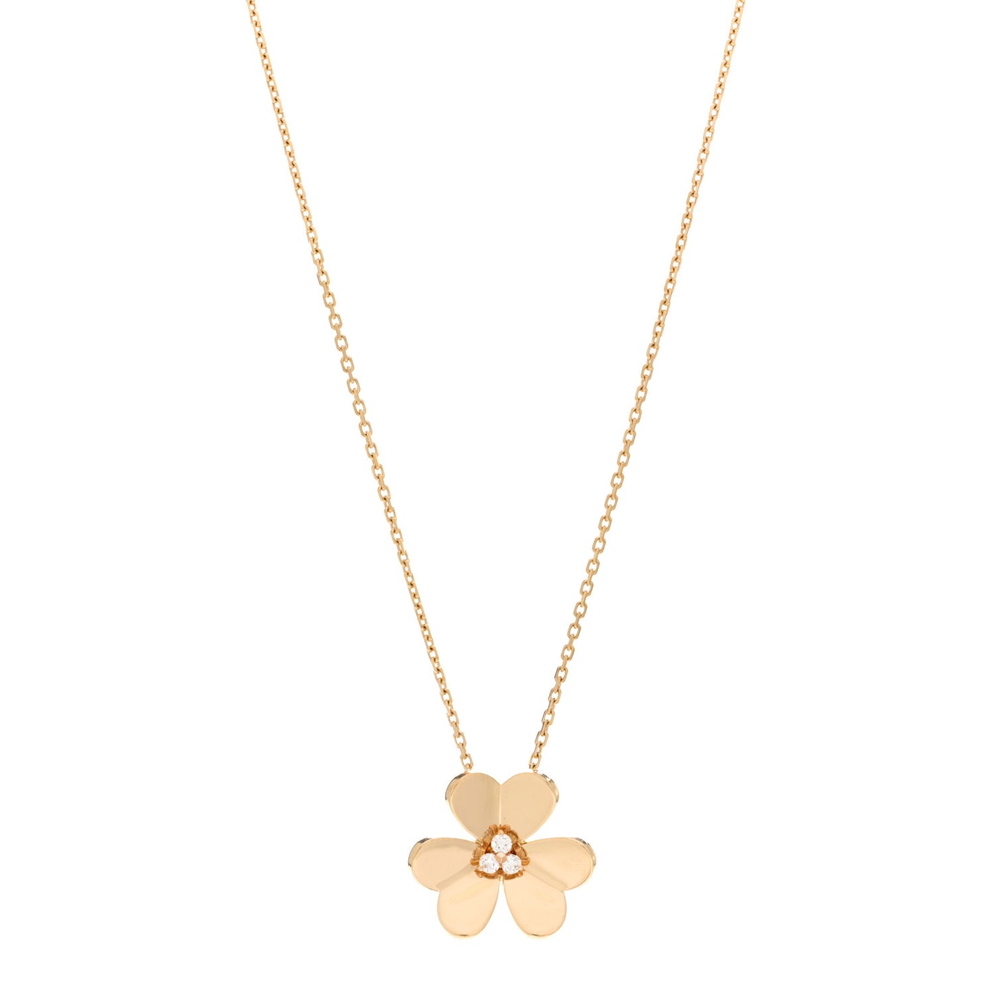 18K Yellow Gold Diamond Large Frivole Pendant Necklace