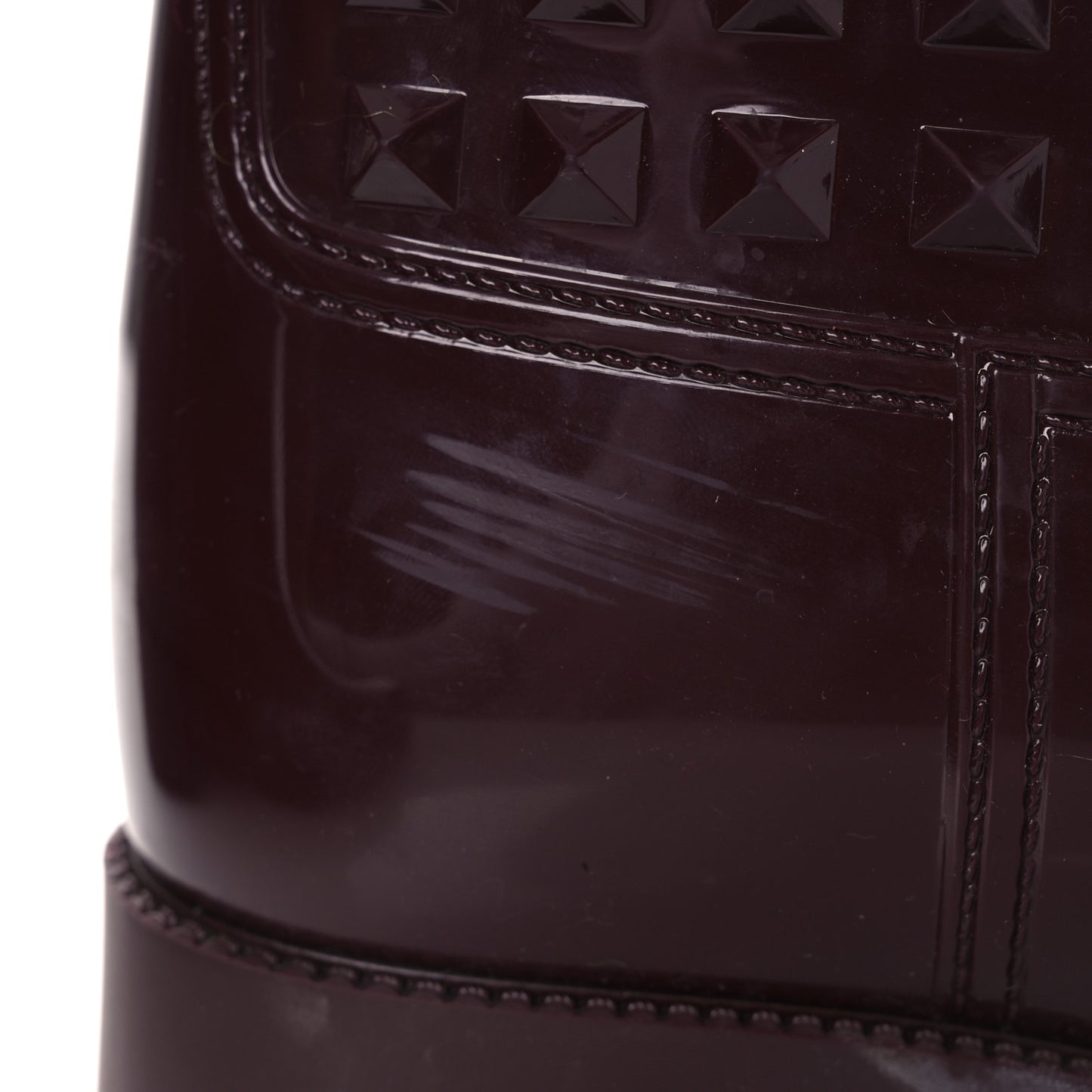 Rubber Rockstud Short Rainboots 40 Rubin