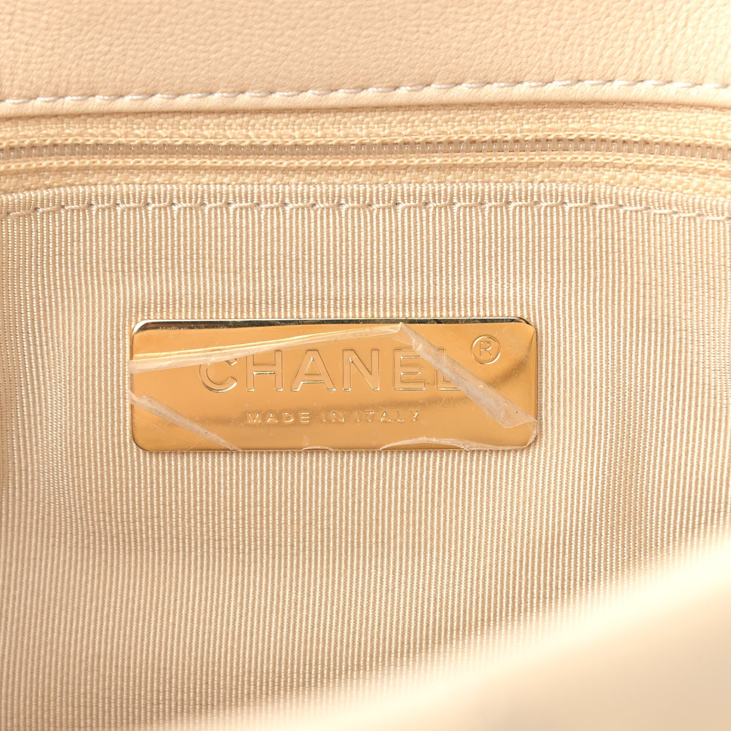 Chanel Lambskin Quilted Medium Chanel 19 Flap Beige 6 of 9