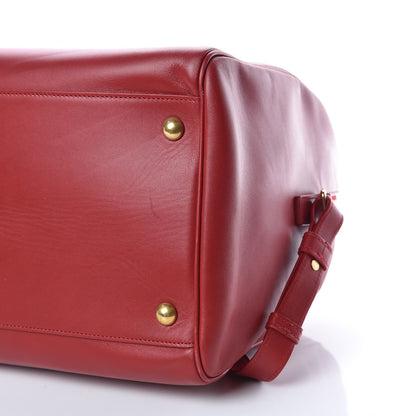 Saint Laurent Calfskin Classic Duffle 12 Red 9 of 14