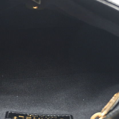 Chanel Lambskin Quilted Small Lacquered Chain Flap Black 5 of 10