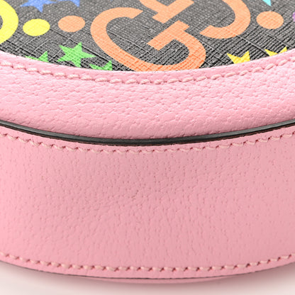 Gucci GG Supreme Monogram Psychedelic Round Shoulder Bag Black Multicolor Sugar Pink 11 of 11