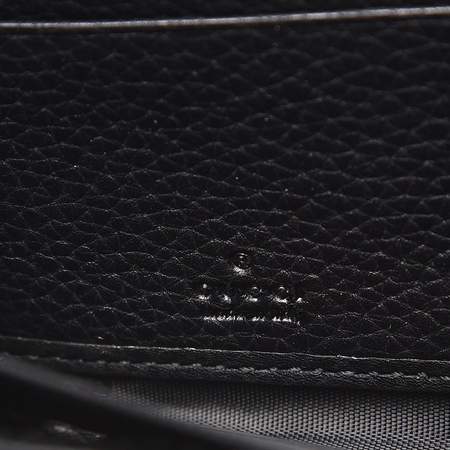 Cellarius Calfskin GG Marmont Charm Zip Around Wallet Black