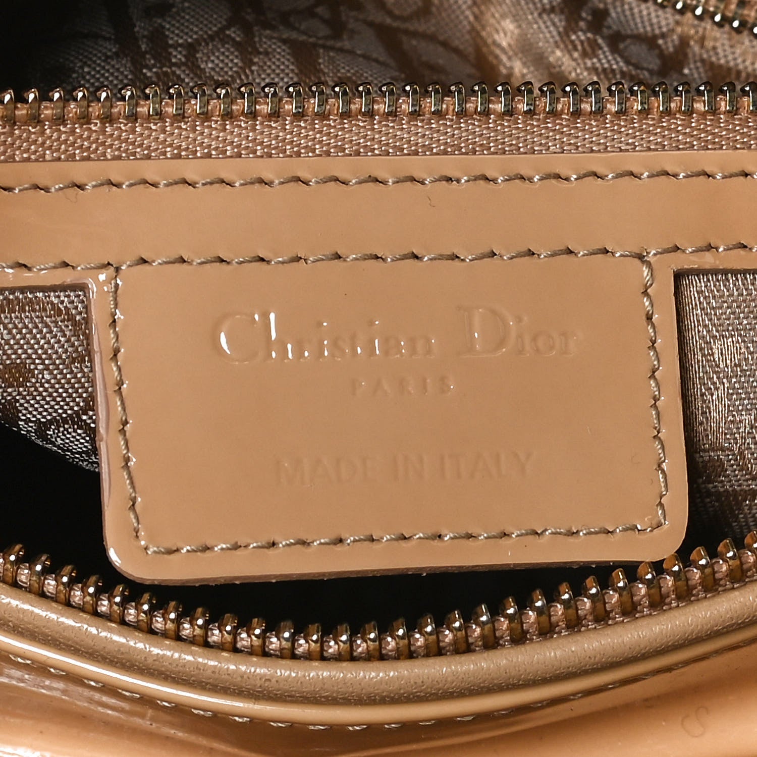 Christian Dior Patent Cannage Medium Lady Dior Beige 6 of 12