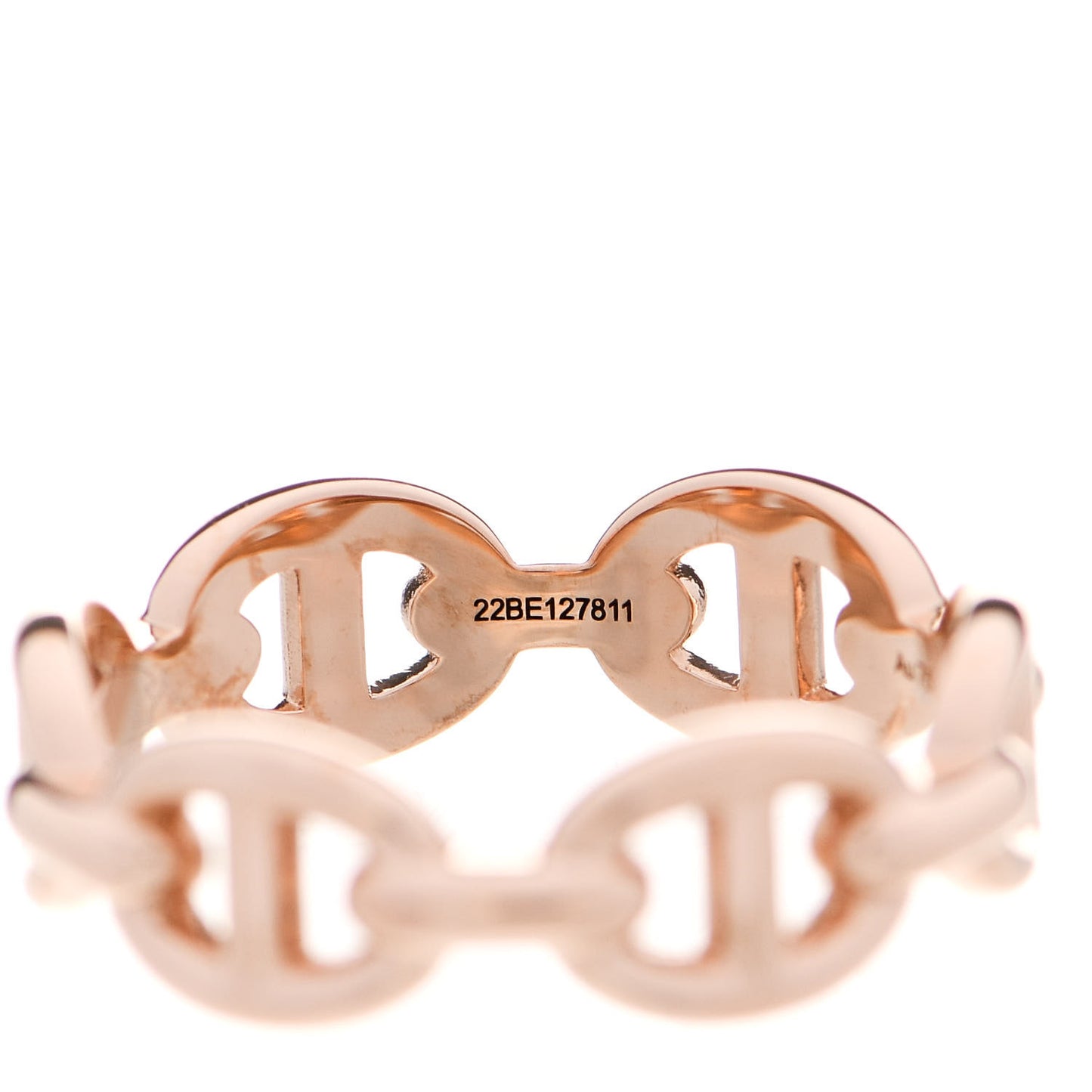 18K Rose Gold PM Chaine D'Ancre Enchainee Ring 50 5.25