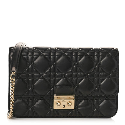 Christian Dior Lambskin Cannage Miss Dior Promenade Pouch Black 1 of 10