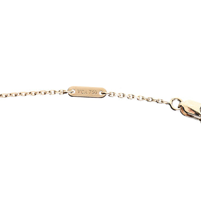 Van Cleef & Arpels 18K Yellow Gold Mother of Pearl Sweet Alhambra Heart Pendant Necklace 5 of 6