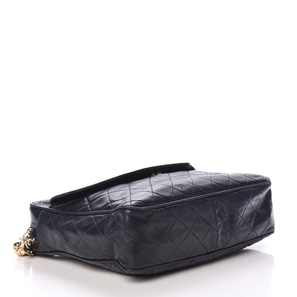 Chanel Lambskin Quilted Tassel Camera Case Navy 4 of 14