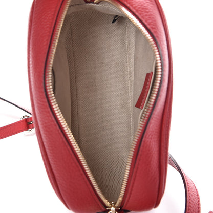 Gucci Pebbled Calfskin Small Soho Disco Bag Tabasco Red 5 of 8