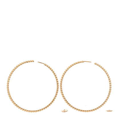 Van Cleef & Arpels 18K Rose Gold Large Perlee Hoop Earrings 3 of 4