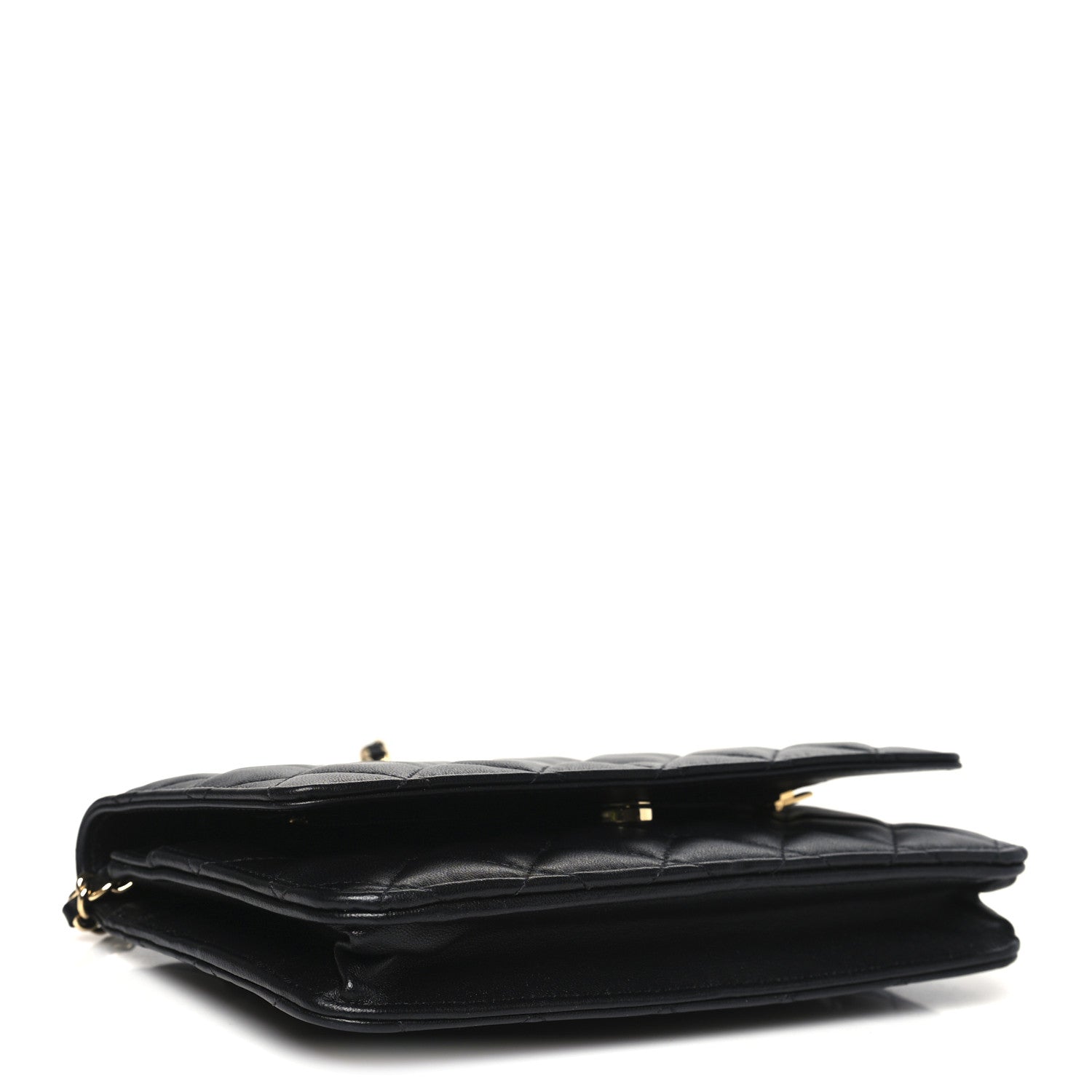 Chanel Lambskin Quilted Wallet On Chain WOC Black 4 of 12