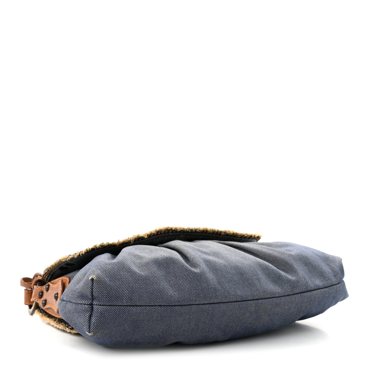 Denim Small Media Jeans Chef Shoulder Bag Blue Cuoio