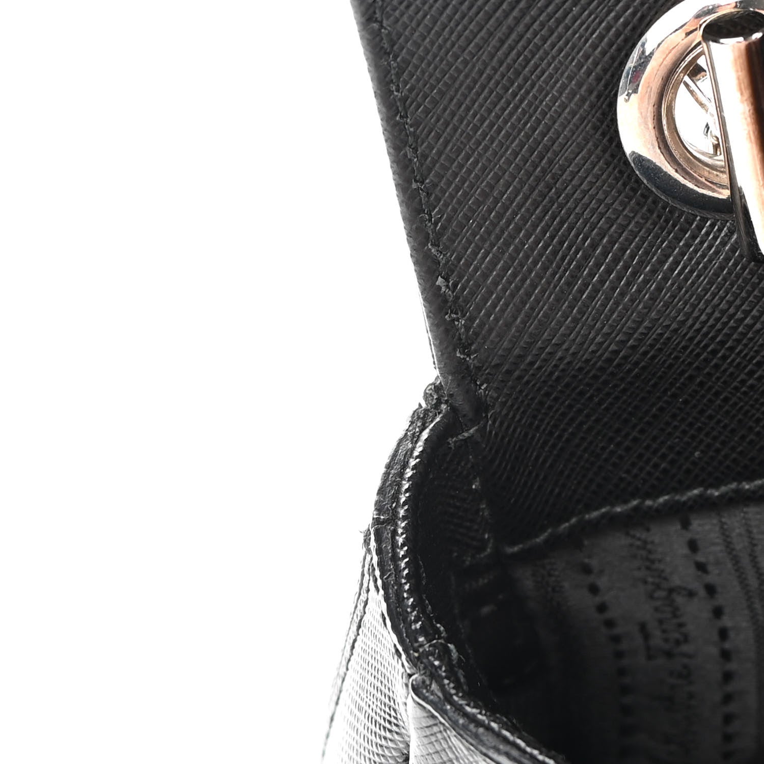 Salvatore Ferragamo Printed Calfskin Rory Chain Shoulder Bag Black 12 of 13