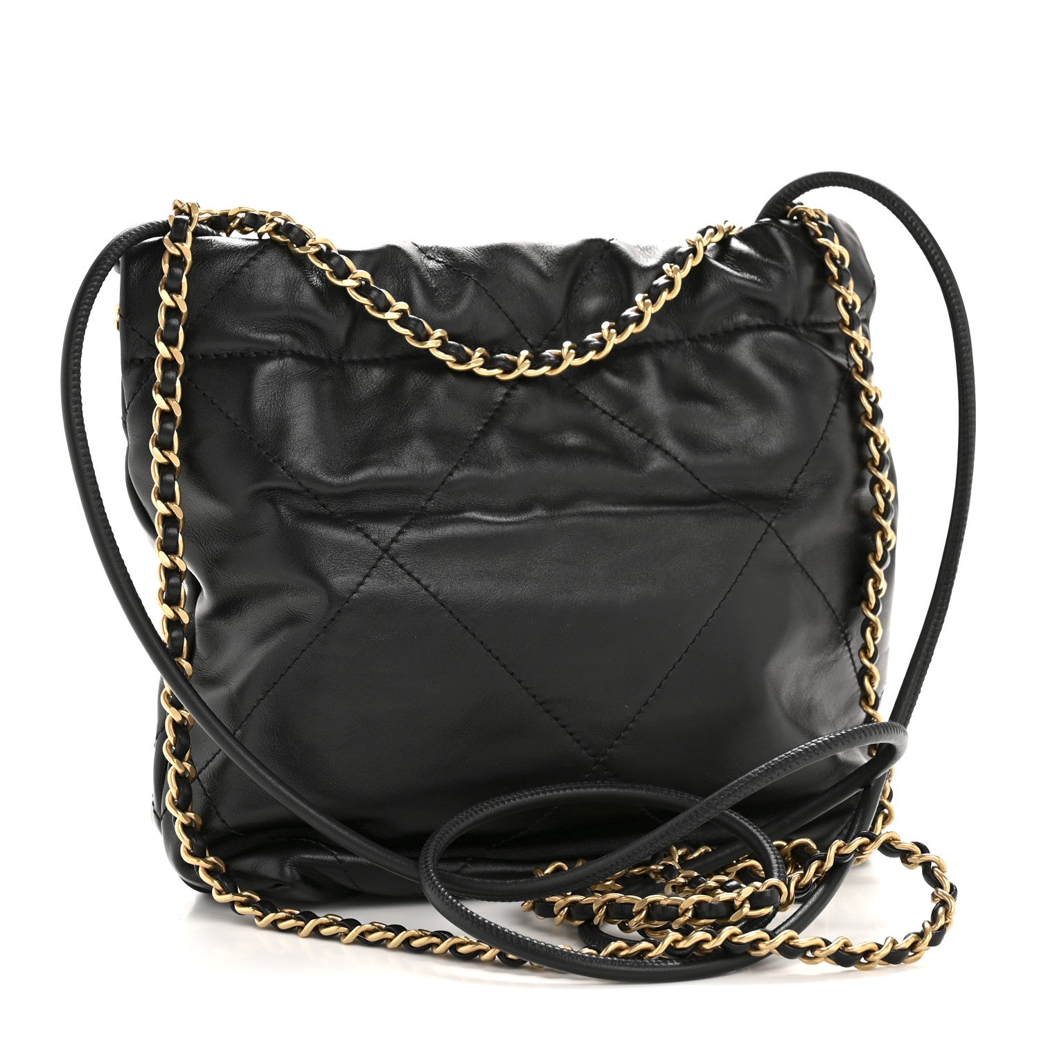 Chanel Shiny Calfskin Quilted Mini Chanel 22 Black 3 of 11