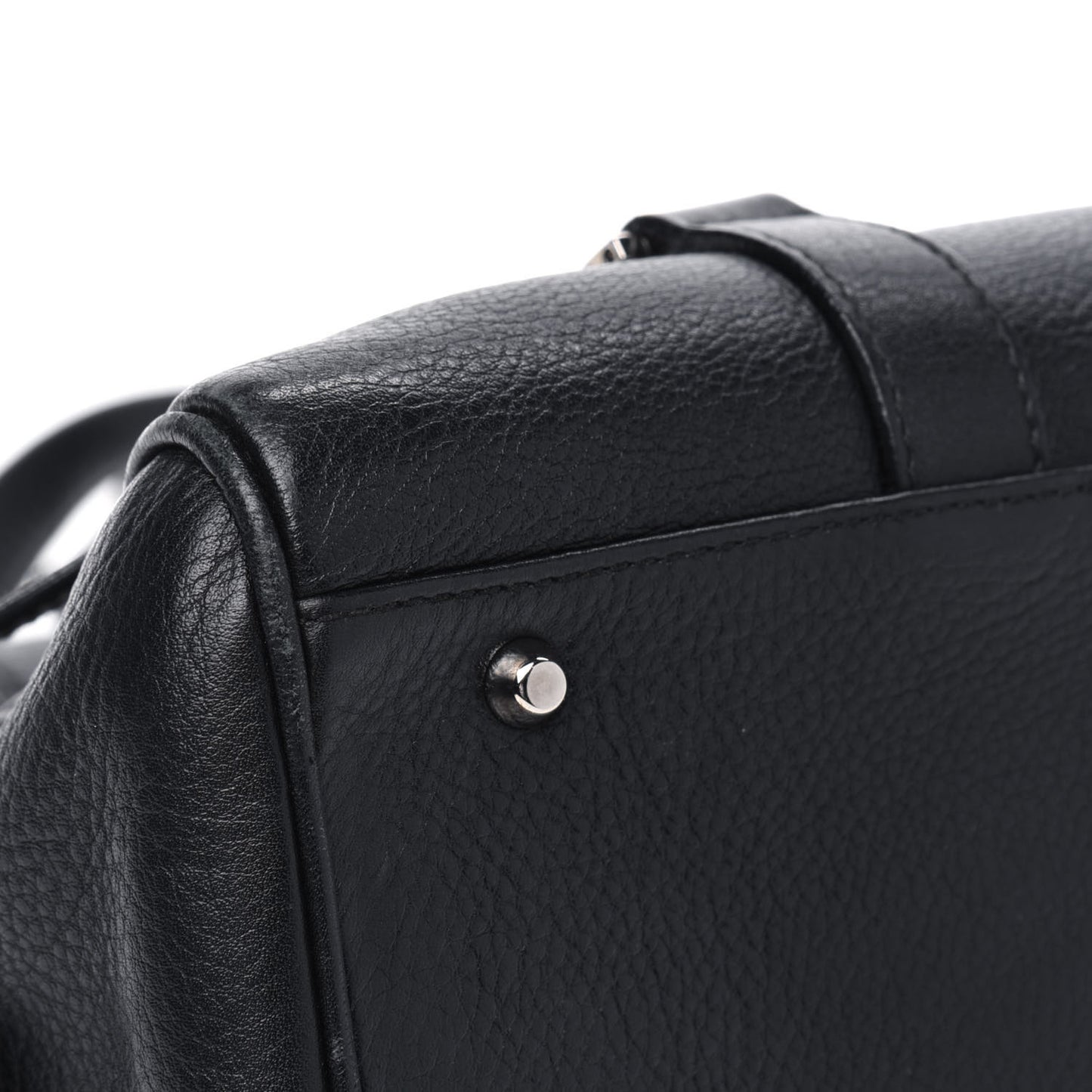 Calfskin Logo Charms Boston Black