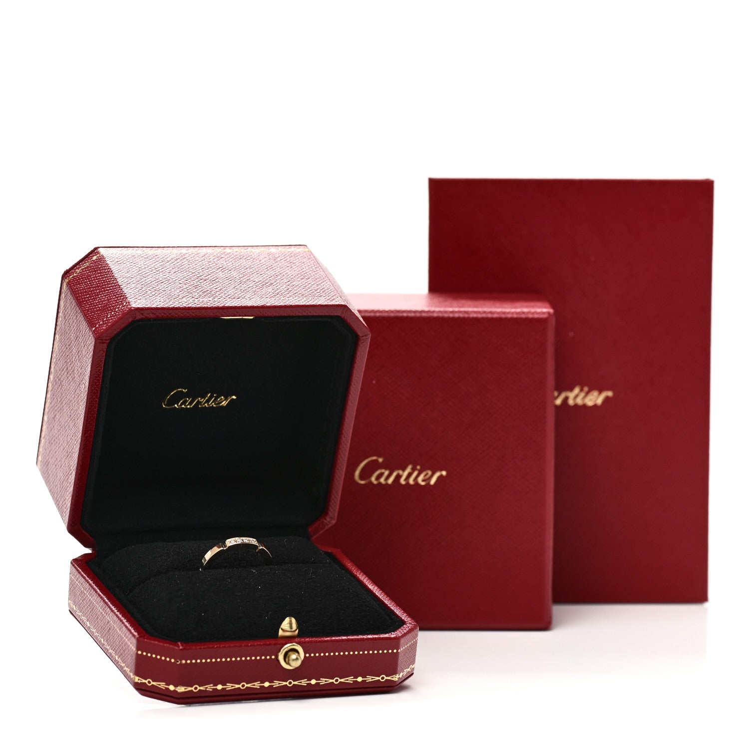Cartier 18K Yellow Gold Diamond Maillon Panthere Wedding Band Ring 48 4.5 6 of 6
