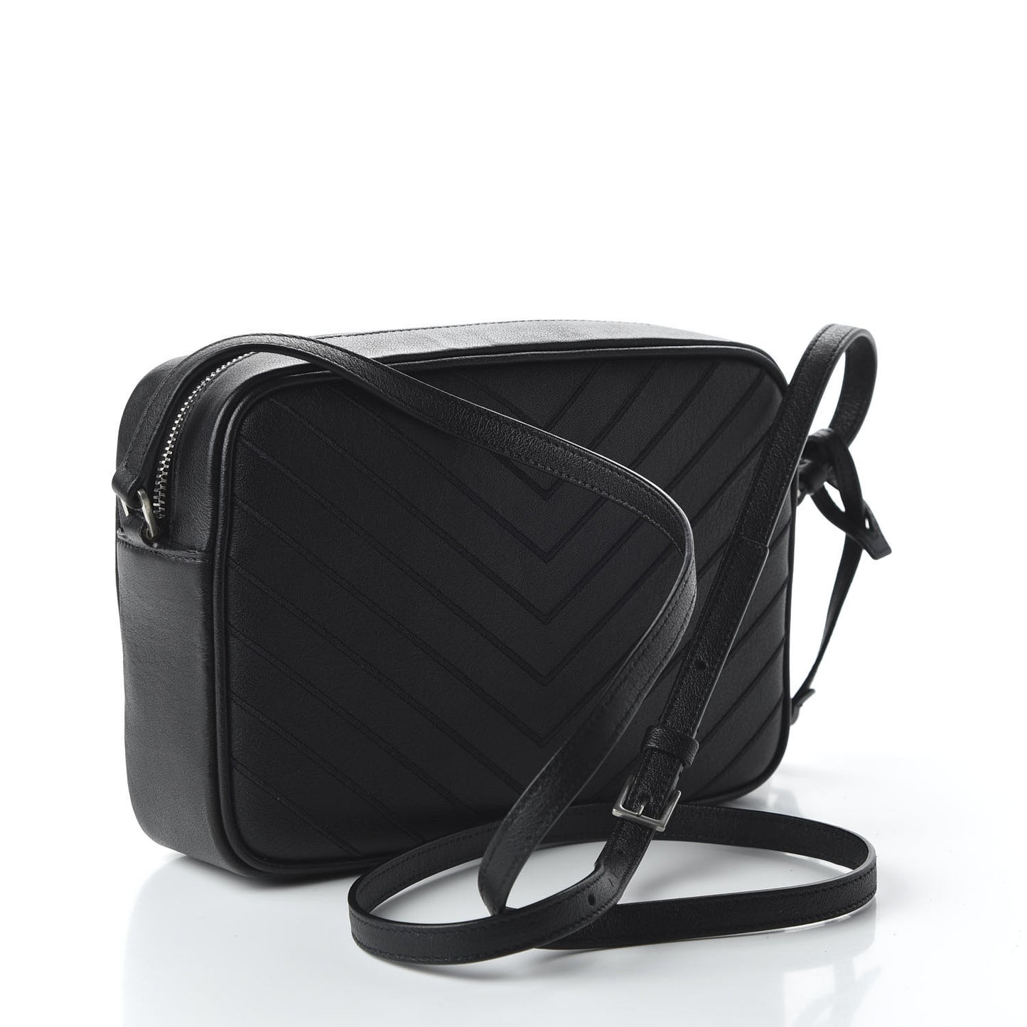Calfskin Studded Matelasse Monogram Lou Camera Bag Black