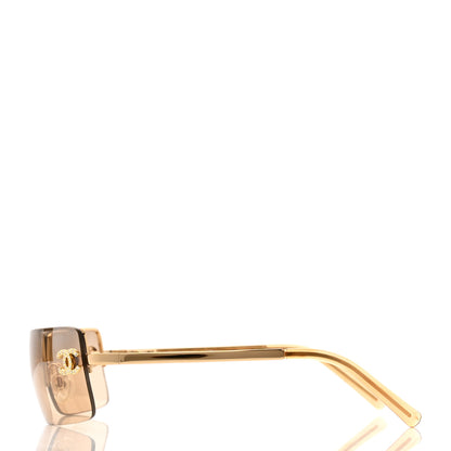 Chanel Crystal CC Logo Sunglasses 4104-B Gold 3 of 8