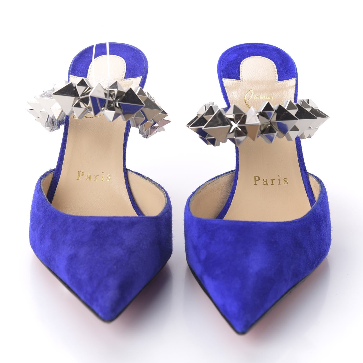 Christian Louboutin Veau Velours Specchio Planet Choc 80 Mule 36 Elixir 2 of 7
